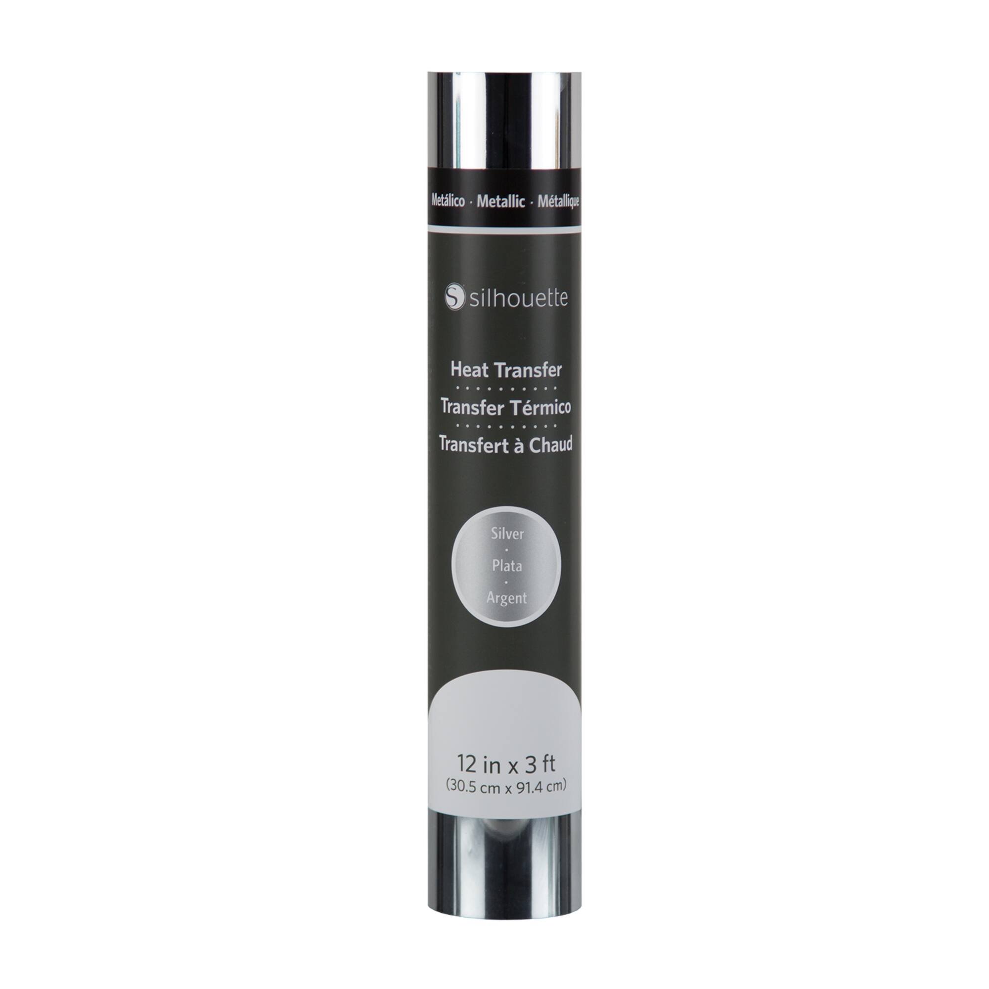 Silhouette® 12'' Silver Metallic Heat Transfer Material